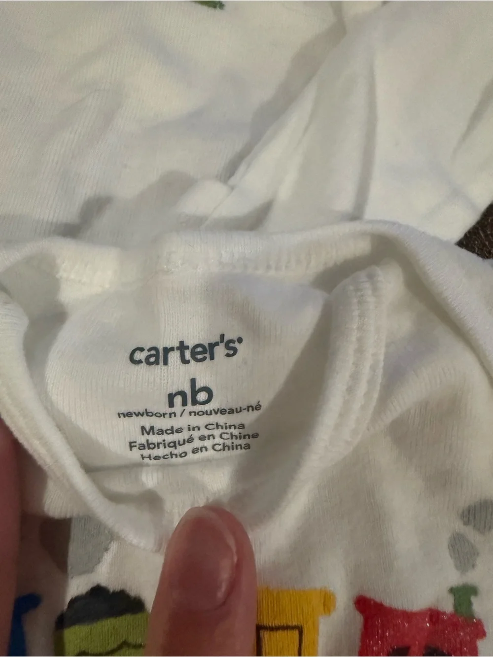 Carter's White Baby One-Piece Bodysuits with Train, Whale & Golf Tee Designs